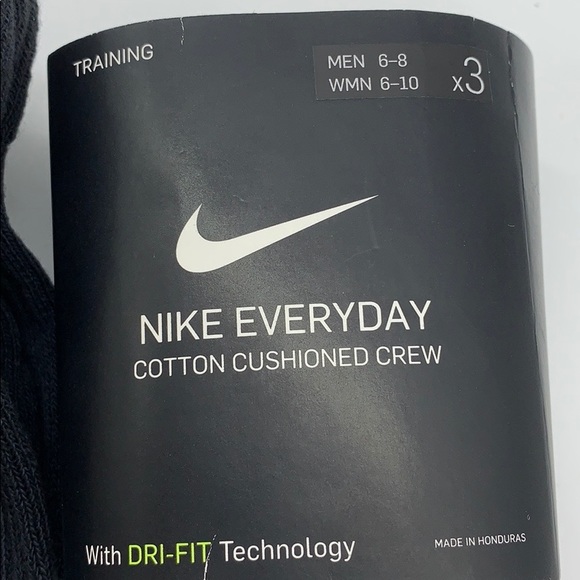 NIKE EVERYDAY COTTON CUSHIONED CREW wmns SOCKS 3 pairs socks set - Picture 8 of 16